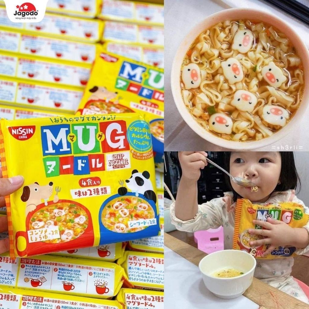Mì Mug vàng Nissin‎ Nhật Bản ăn dặm cho bé trên 1 tuổi 94g