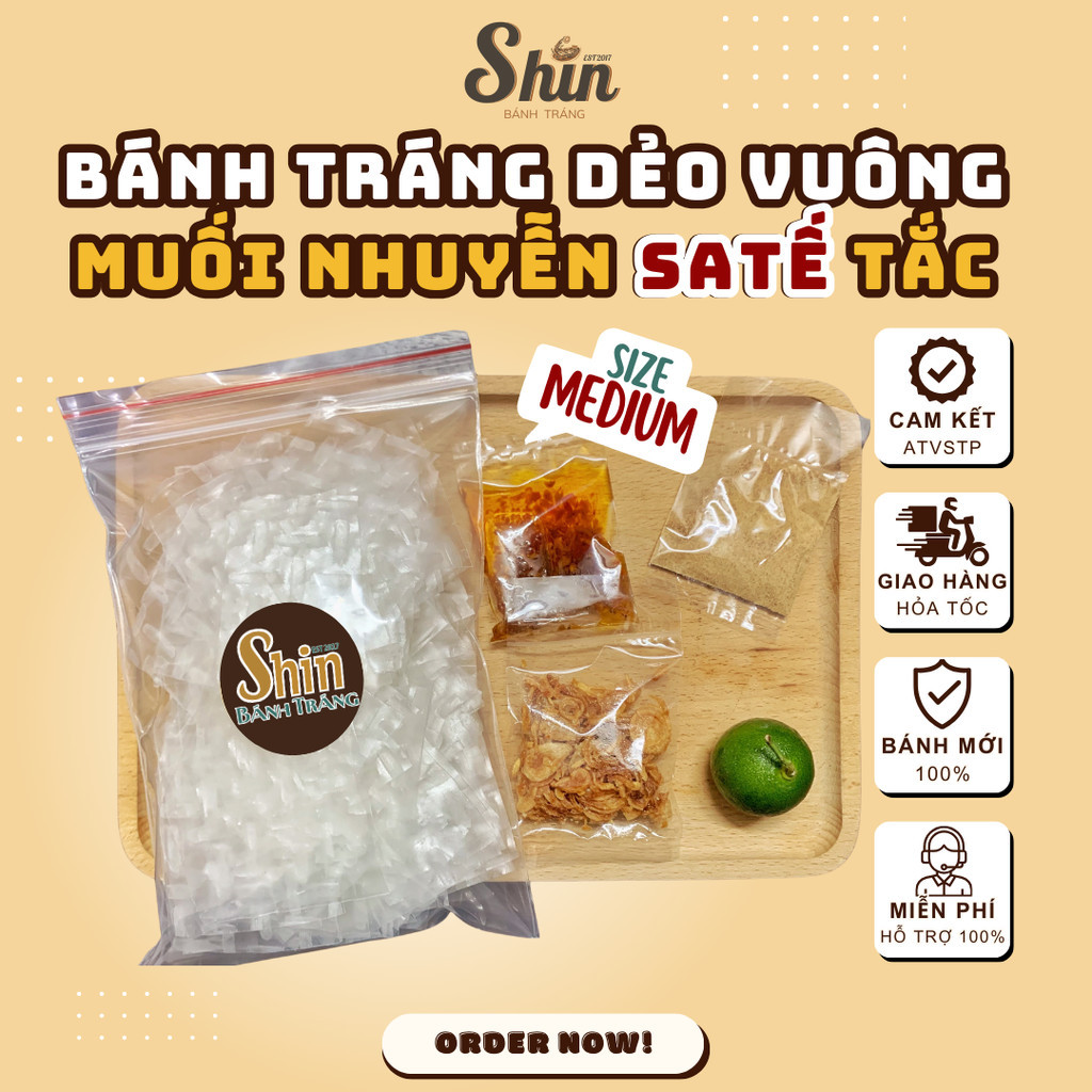 Bánh Tráng Muối Satế Tắc Zip M