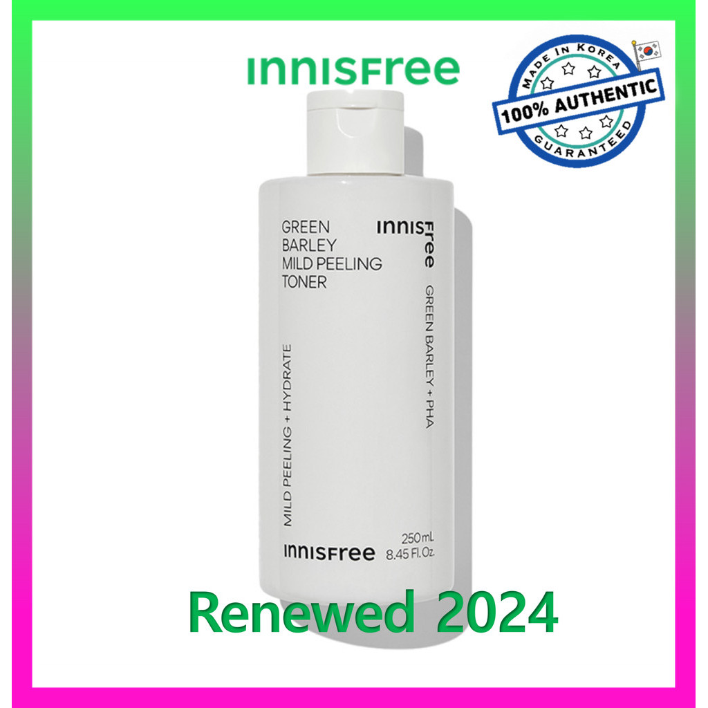 Mực bóc vỏ nhẹ innisfree Green Barley / Innisfree Green Barley Mild Peeling Toner 250mL (2024 AD)