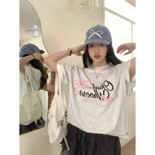 XUANMO Local brand áo thun phông form rộng 100% cotton BIG SIZE Áo Thun In Hình Nữ Mùa Hè Phong Cách Mới Phong Cách Mỹ Mặc Rời Nửa Tay Thiết Kế Niche Top