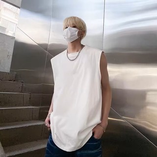 Áo Vest Nam Hợp Thời Trang Màu Trơn Thời Trang Tank-Top Mùa Hè Mới Áo Vest Nam Thanh Niên Phổ Biến Cổ Tròn