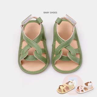 Laa6-baby Girls Mùa hè Giày đế bệt hở mũi dễ thương Giày đế chống trượt