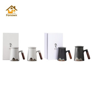 Cốc trà có quà tặng có tay cầm Đồ uống Cốc cà phê dung tích lớn Phụ kiện văn phòng tại nhà