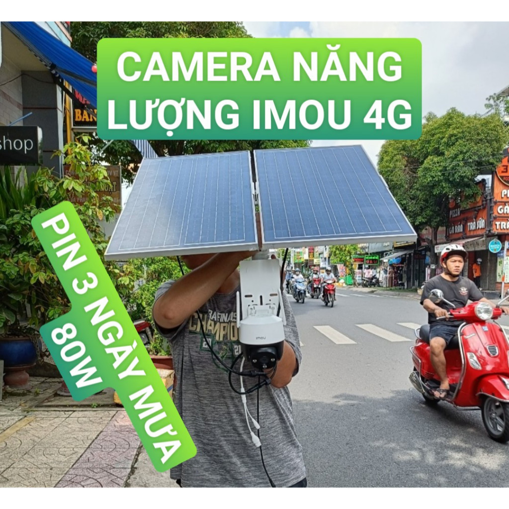 Camera năng lượng mặt trời IMOU 4g S21FTP imou 2mp + BỘ PIN NGUỒN NĂNG LƯỢNG MẶT TRỜI 12V40AH 80W,BỘ