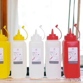 Chai nước sốt vuông có nắp Vĩ Hưng 3085. Chai đựng nước sốt vuông,đa năng, nhiều công dụng.