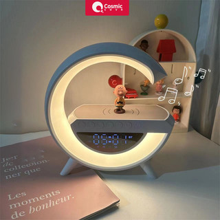 Đèn bàn đa chức năng, âm thanh nổi sạc không dây, đồng hồ Bluetooth, đèn xung quanh