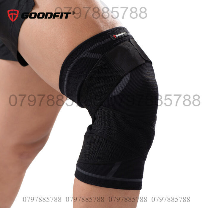 Bó gối thể thao chính hãng GoodFit dày dặn co giãn 4 chiều, kèm dây quấn trợ lực chắc chắn GF511K