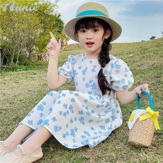 Annie Váy hoa bé gái phong cách Hàn Quốc váy công chúa bong bóng trẻ em