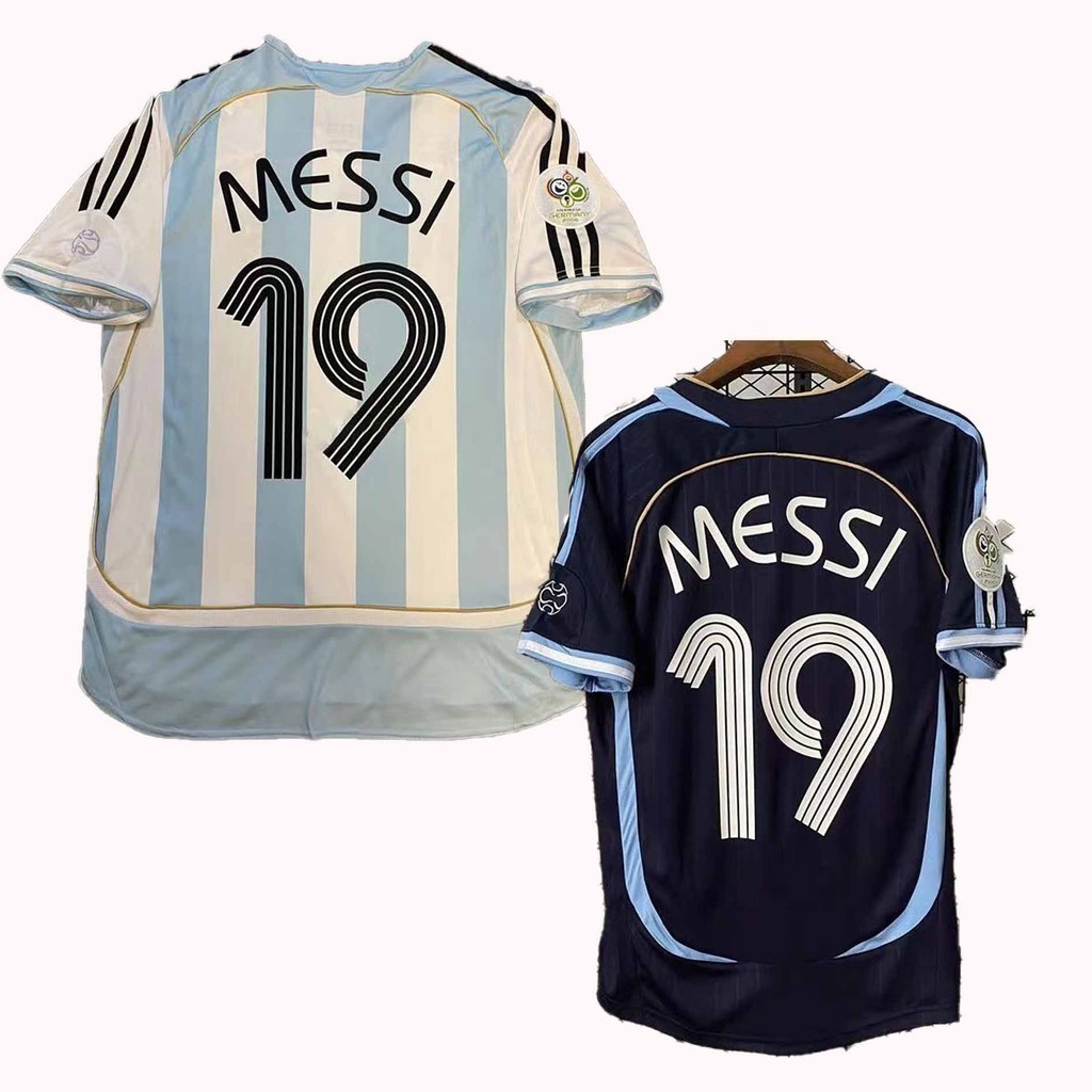 Retro Issue 2006 Argentina MESSI áo bóng đá áo bóng đá nam