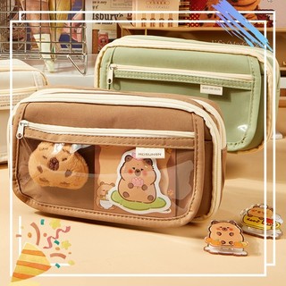 Kapibara capybara hộp đựng bút chì sinh viên dễ thương văn phòng phẩm hộp dung tích lớn đa năng túi bút chì học sinh
