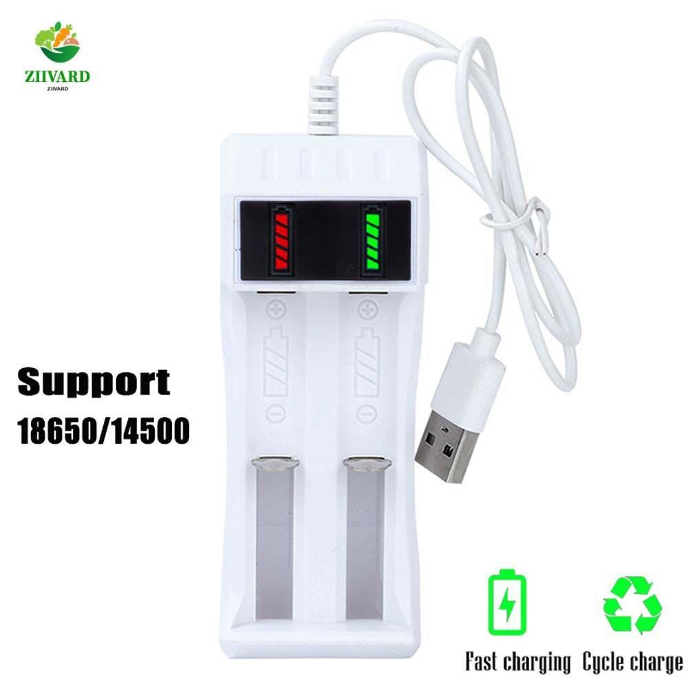 Aerot Pin Sạc USB Sạc Thông Minh 2 Khe Cắm Pin Li-Ion Đế Sạc Li-Ion Sạc 18650 Pin 14500 Sạc Pin Lith