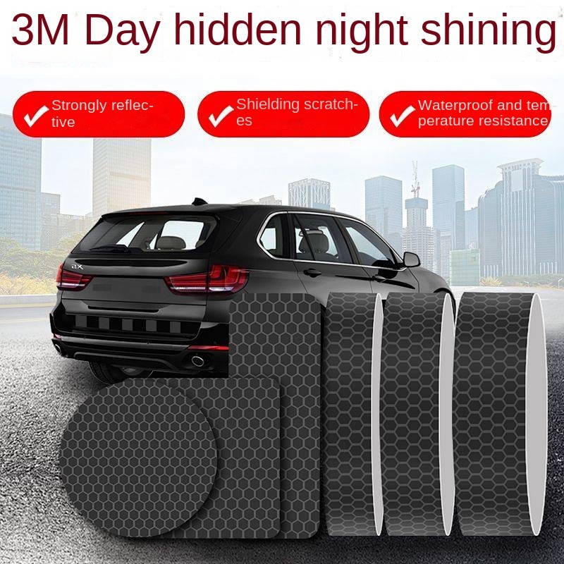 3M Reflective Sticker Automotive Wheel Trim Daytime Invisible Black Night Reflective Change Decorati