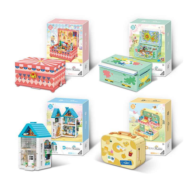 Mini Khối Xây Dựng Hộp Chủ Đề Thế Giới Khối Xây Dựng Mô Hình Trang Trí Phong Cách Hoạt Hình Xếp Hình Lắp Ráp Xây Dựng