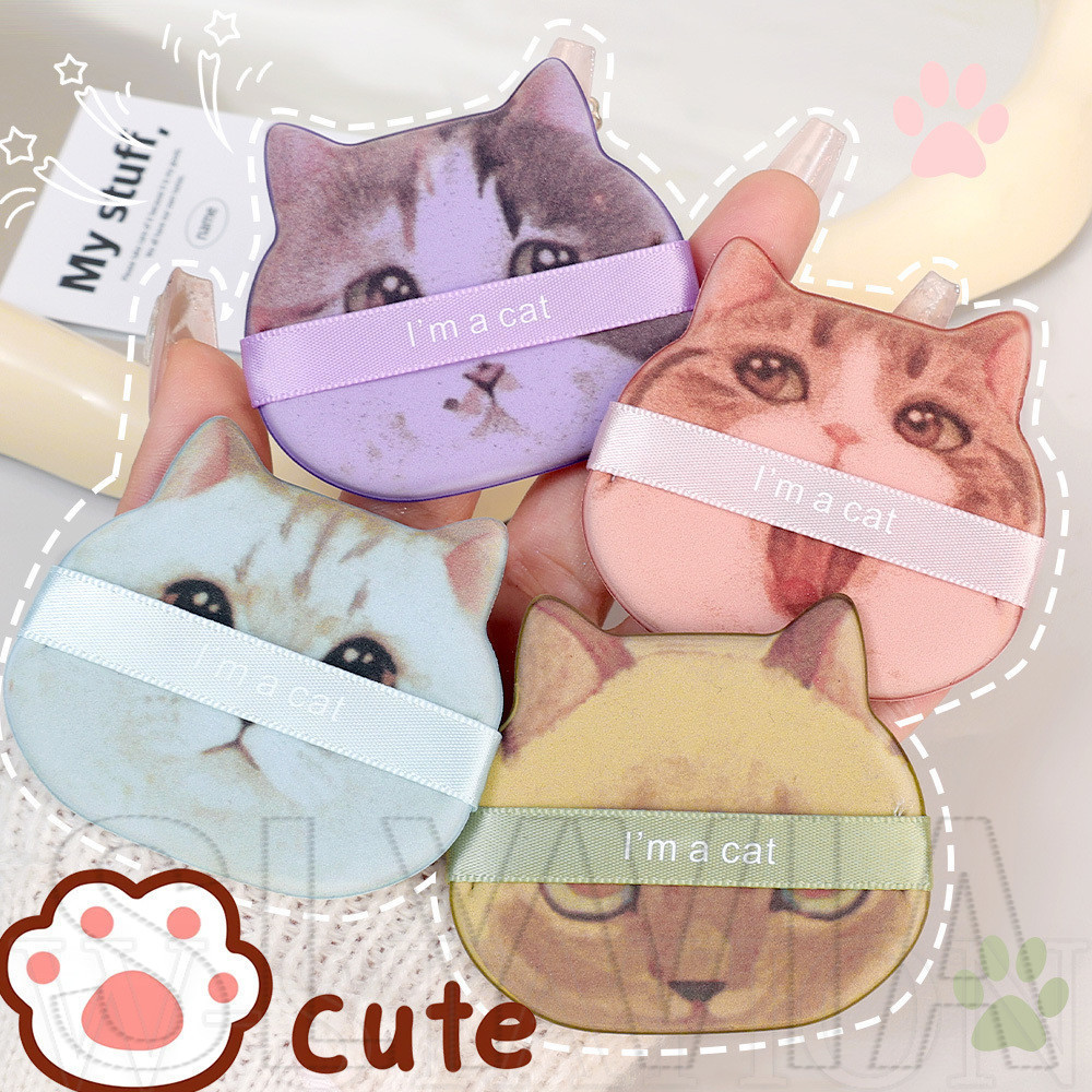 SLXC-Dành Cho Áp Dụng BB Cream, Liquid Cream - Double Sided Blue Cat Air Cushion Powder Puff - Siêu 
