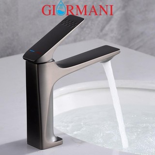  Vòi rửa mặt vòi lavabo nóng lạnh cao cấp SNL55 mạ Titan kèm đôi dây cấp nước inox -Hàng GIORMANI bảo hành 24 tháng 
