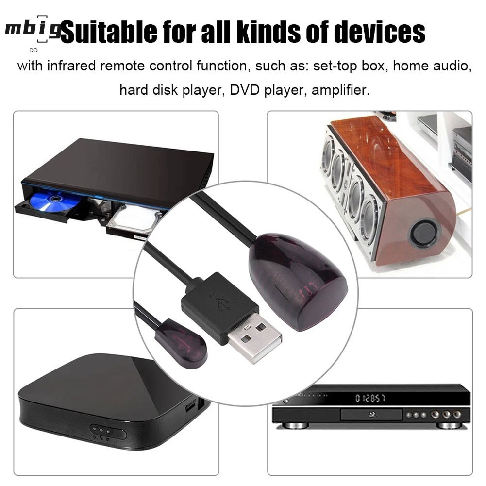 Bộ mở rộng USB IR Bộ lặp USB IR cho khách sạn gia đình Hộp Set-top Hệ thống lặp lại IR ẩn với 1 đầu 