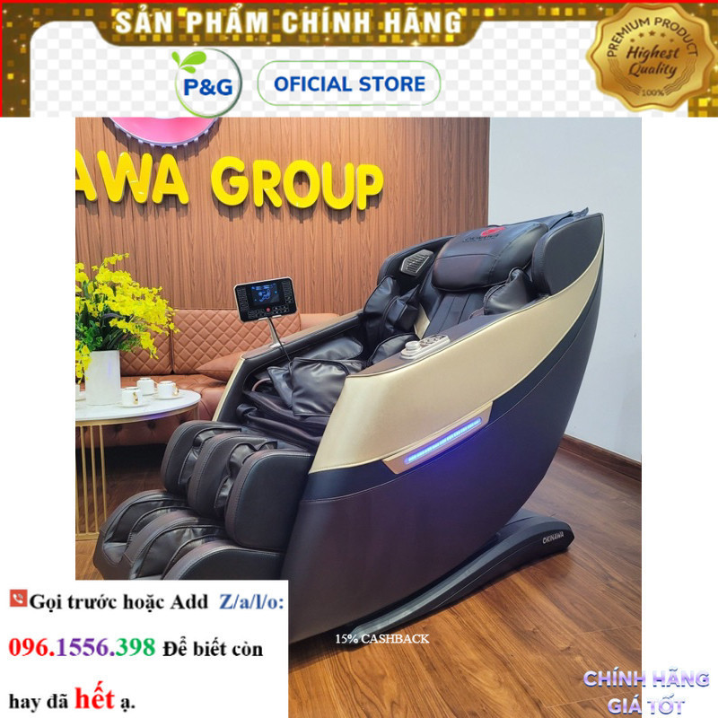 Ghế massage Okinawa toàn thân Okinawa OS - 321 model 2023, 4D, điều kiển giọng nói sale