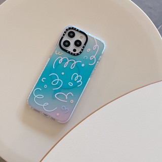 Casetify Pretty Gradient Flower Hard Plastic PC Case cho iPhone 11 15 12 13 14 Plus Pro Max Vỏ