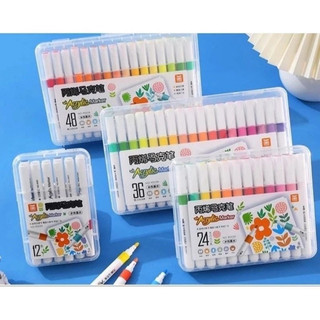 Bút màu acrylic marker 12/24/36 màu, bút màu acrylic marker 12 màu, bút sơn acrylic, bút màu acrylic ko lem trên giấy