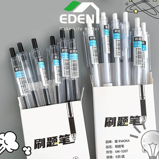 Bút bi bấm mực gel nước Eden VN mực đen đỏ xanh viết đều mực phụ kiện văn phòng phẩm