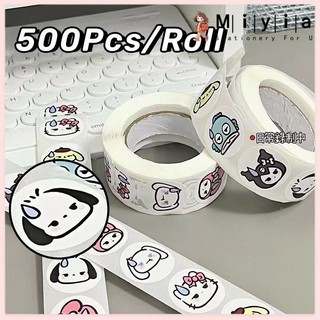 500 tờ Nhãn dán cuộn Sanrio Nhãn dán Cinnamoroll dễ thương Sổ tay trang trí Nhãn dán niêm phong Pochacco Nhãn dán chấm miyia.vn