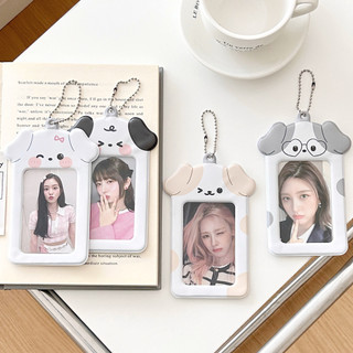 Ins Dễ Thương Con Chó Con Hình 3 Inch Pvc Sinh Viên Cô Gái Trái Tim Đựng Thẻ Thần Tượng Nhỏ Thẻ Tổ Chức Hộp Đựng Thẻ