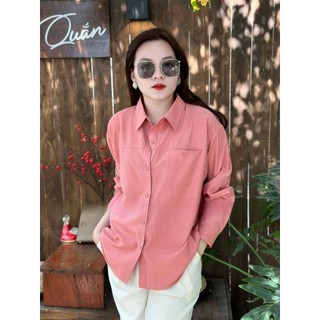 Áo sơ mi nữ dài tay cổ đức 6 màu basic dễ mặc dễ phối đồ chất vải dày dặn thoáng mát V6627