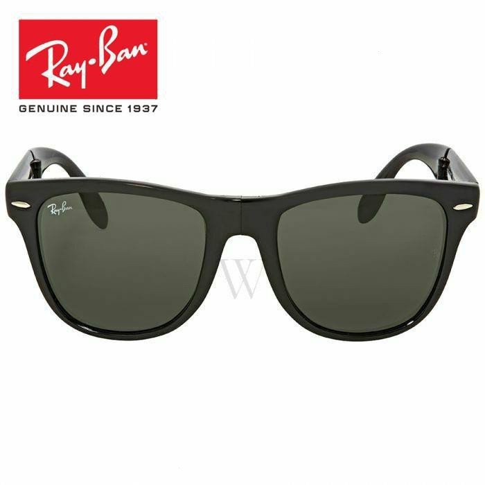 Rayban [Bản gốc] Kính râm du lịch gấp cổ điển Rayban / Class rb4105 601 54-22 Big Black Green G-15