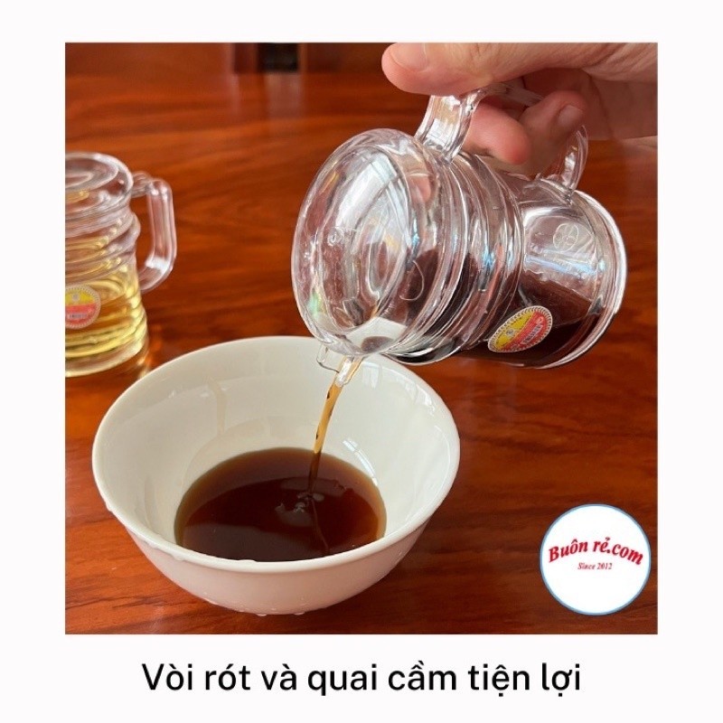 Lọ đựng gia vị, dầu, giấm ăn, nước mắm nhựa Việt Nhật có vòi rót, quai cầm tiện lợi