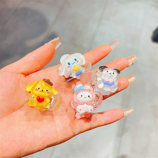 Phiên bản hàn quốc sanrio dễ thương acrylic cá mập nhỏ kẹp tính khí cô gái hoạt hình kuromi kẹp tóc sau đầu kẹp tóc phụ kiện tóc