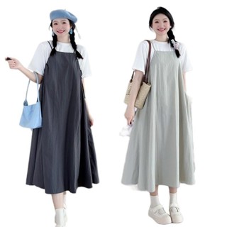 YẾM BẦU MAMADRESS XINH HAI DÂY KÈM ÁO PHÔNG mặc đi làm đi chơi tiện lợi dễ mix năng động SY4