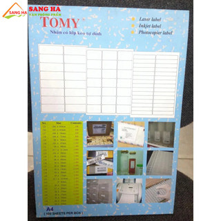 1 Xấp Giấy Decal TOMMY A4 100 Tờ (Số từ 125 đến 149)