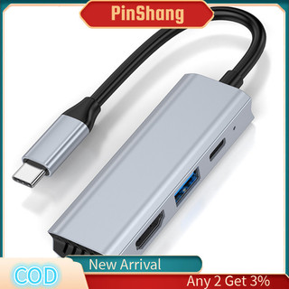 Pinshang usb c hub adapter 3 cổng usb c hub bộ chuyển đổi dữ liệu multiport 4k hd giao diện đa phương tiện dongle cho laptop pc