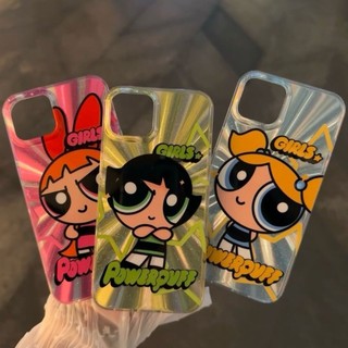 Thời Trang Đáng Yêu Ngọt Ngào Thoáng Mát Powerpuff Bé Gái Dây Đeo Tay Dây Điện Thoại Dành Cho IPhone 11 Ốp Lưng IPhone 14 Pro Max 12 13 15 Pro Max 15 Plus Ốp Lưng Mềm Chống Sốc
