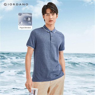 Áo polo nam GIORDANO 01011425 tay ngắn đơn giản phong cách thể thao