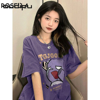 Rosella áo phông áo thun nữ croptop baby tee Popular Casual phổ biến Hàn Phong WCS24305V8 19Z240510