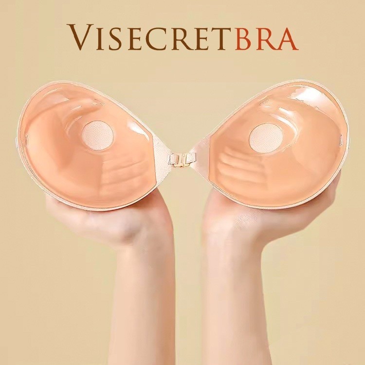 Áo Dán Nâng Ngực VISECRET BRA 2cm, 3cm, 6cm Nâng Ngực Miếng Dán Ngực Tạo Khe Gom Quả Cài Trước Kèm Dây Trong -- 230559
