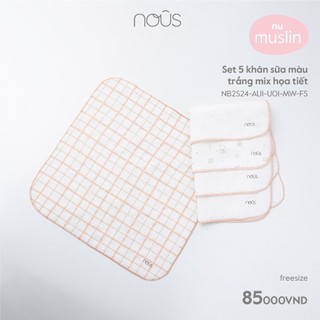 Nous Set 5 khăn sữa bamboo cho bé AW2023