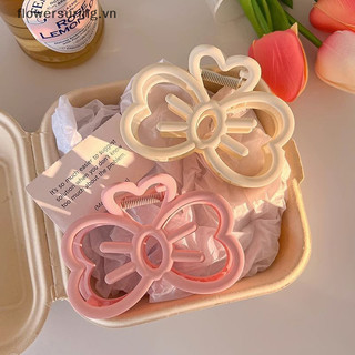 {Flo} Kẹp Tóc Nơ Dễ Thương Kẹp Móng Vuốt Nhựa Màu Kẹo Cua Kẹp Tóc Cho Bé Gái Vuốt Tóc Ngọt Ngào Phụ Kiện Tóc {floweruring.vn}