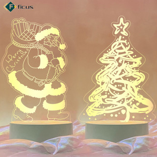 Sẵn sàng! Giáng Sinh 3d Đèn Ngủ Sáng Tạo Ông Già Noel Cây Giáng Sinh Usb Đèn Bàn Cho Trang Trí Phòng Ngủ Gia Đình