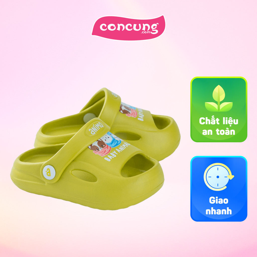 Dép sục Animo A2312_JK003 (19,Xanh lá mạ)