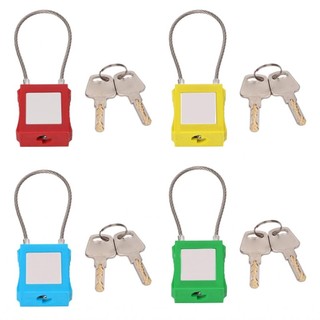 Titishop12 Lockout Tagout Kit Durable Steel Cable Padlock Brass Stainless Robust 85mm Shackle Heavy Duty Insulating for Equipment Maintenance
