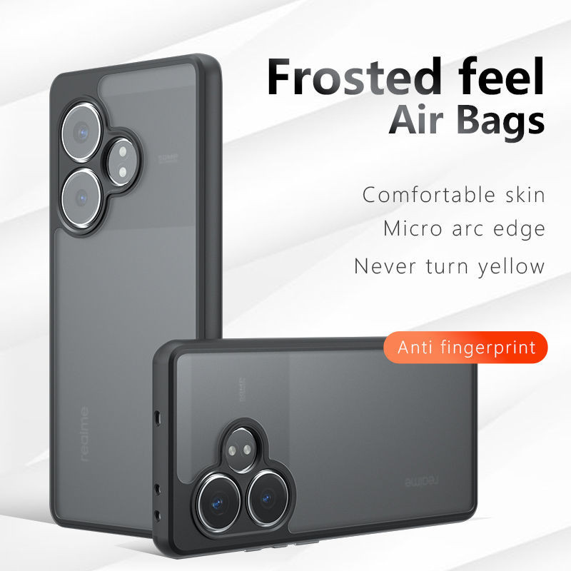 Dành Cho Realme GT NEO6 SE Ốp Lưng Realme GT 6T 5G Túi Khí Chống Rơi TPU Mờ Vỏ PC HD Trong Suốt Chống Sốc Acrylic PC Dành Cho OPPO Realme GT Neo 6