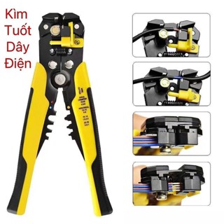  Kìm Tuốt Dây Điện Tự Động Cắt Dây Bấm Cos Đa Năng 0,2-6mm2 Thế Hệ Mới Tiện Lợi Và Dễ Sử Dụng 