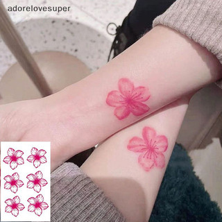 Ad1vn 1 Tờ Màu Nước Hoa Hình Xăm Miếng Dán Hoa Anh Đào Tạm Thời Hình Xăm Chuyển Nước Nghệ Thuật Cơ Thể Trang Trí Cánh Hoa Đề Can Martijn