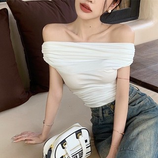 Áo trễ vai thun nữ ôm body dáng ngắn croptop hottrend mùa hè xu hướng Hàn Quốc AHA SP140