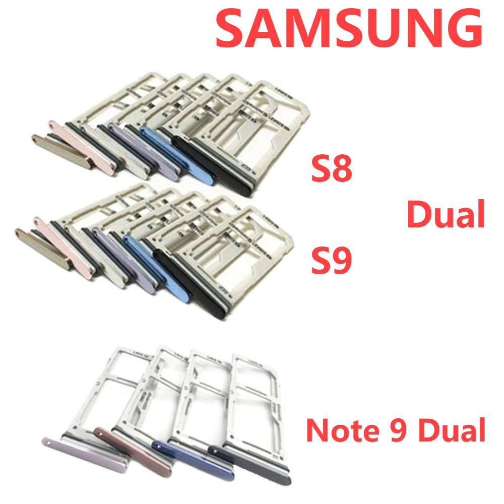 Sim Card Tray Socket Adapter For Samsung Galaxy S8 S9 Note 9 Connector Holder Slot Reader Container 