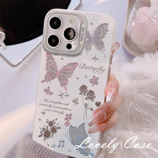Tương thích với Redmi A3 13C 12 12C 9A 9C 10C A1 10 Note 13 9s 8 7 12 11 10 Pro Xiaomi 14 Poco X6 X3 11 Lite Vỏ điện thoại kim loại mạ INS Bướm Vỏ TPU chống sốc đầy màu sắc
