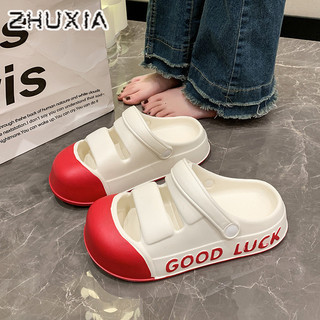 Xăng đan rỗng chống trượt EVA đế dày xấu xí dễ thương giày lỗ mềm nữ đi biển