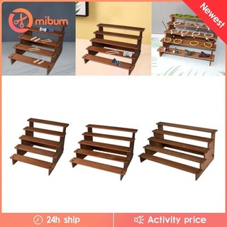 Đế trưng bày mặt bàn bằng gỗ, Dụng cụ sắp xếp món tráng miệng 5 bước, Giá đựng gia vị mộc mạc đa năng cho chai màu đỏ, chắc chắn